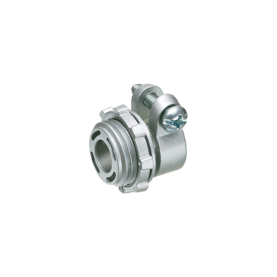 Arlington 3/8" Flex Conn Rnd End - Zinc Die-Cast, Tight Seal