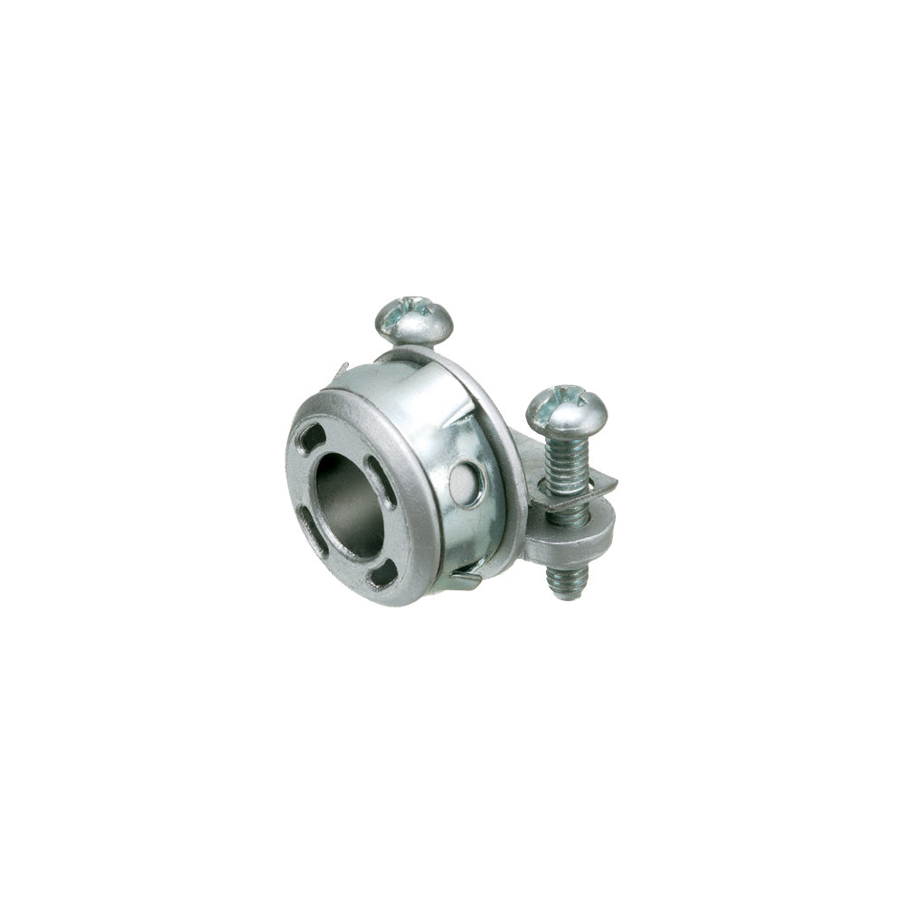 Arlington 3/8" Mc Bx Snpt Cn Rnd 5 Hole Zinc Cable Connector