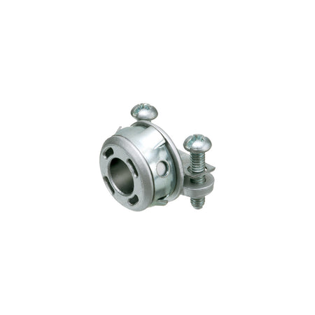 Arlington 3/8" Mc Bx Snpt Cn Rnd 5 Hole Zinc Cable Connector