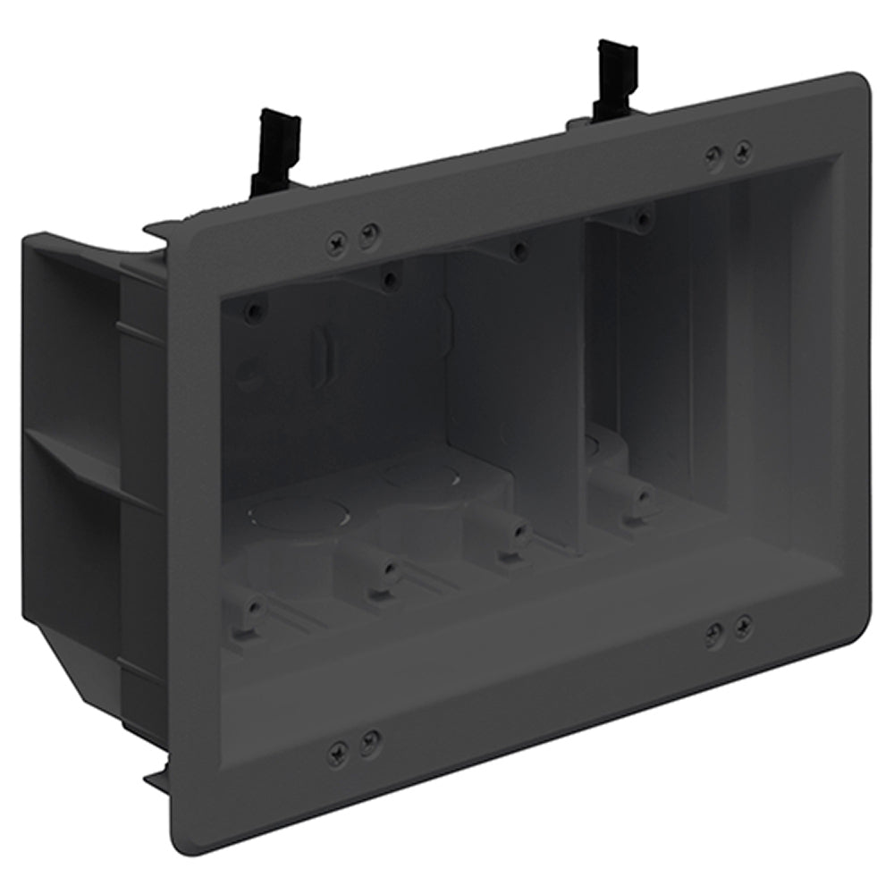 Arlington 4 Gang Black Inset Out GC - Recessed Fire-Rated Box