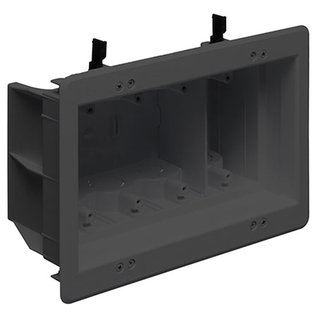 Arlington 4 Gang Black Inset Out GC - Recessed Fire-Rated Box