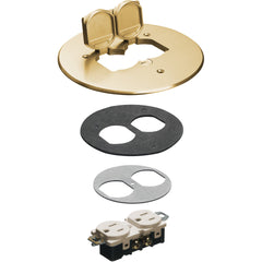 Arlington 6" Brass Cvr Kit W/Lr And Flip Lids - Durable & Level