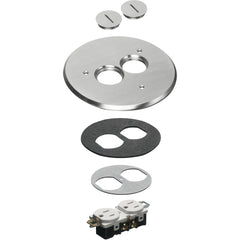 Arlington 6" Nickel Cvr Kit w/Leveling Ring & Plugs