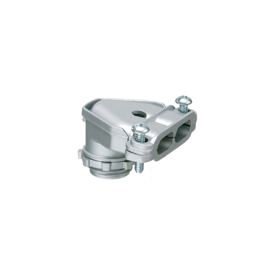 Arlington 90 Deg Duplex Conn Zinc Die-Cast for 1/2" Knockout