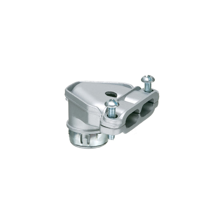 Arlington 90 Deg Duplex Snpt Con - Zinc Twin Screw Connector