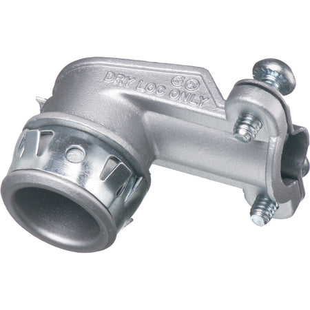 Arlington 90 Deg Snap-Tite Conn - Zinc Flex Connector 50 Pack