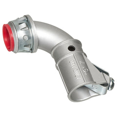 Arlington 90 Deg Snap2It Conn /W Insulated Throat, Zinc