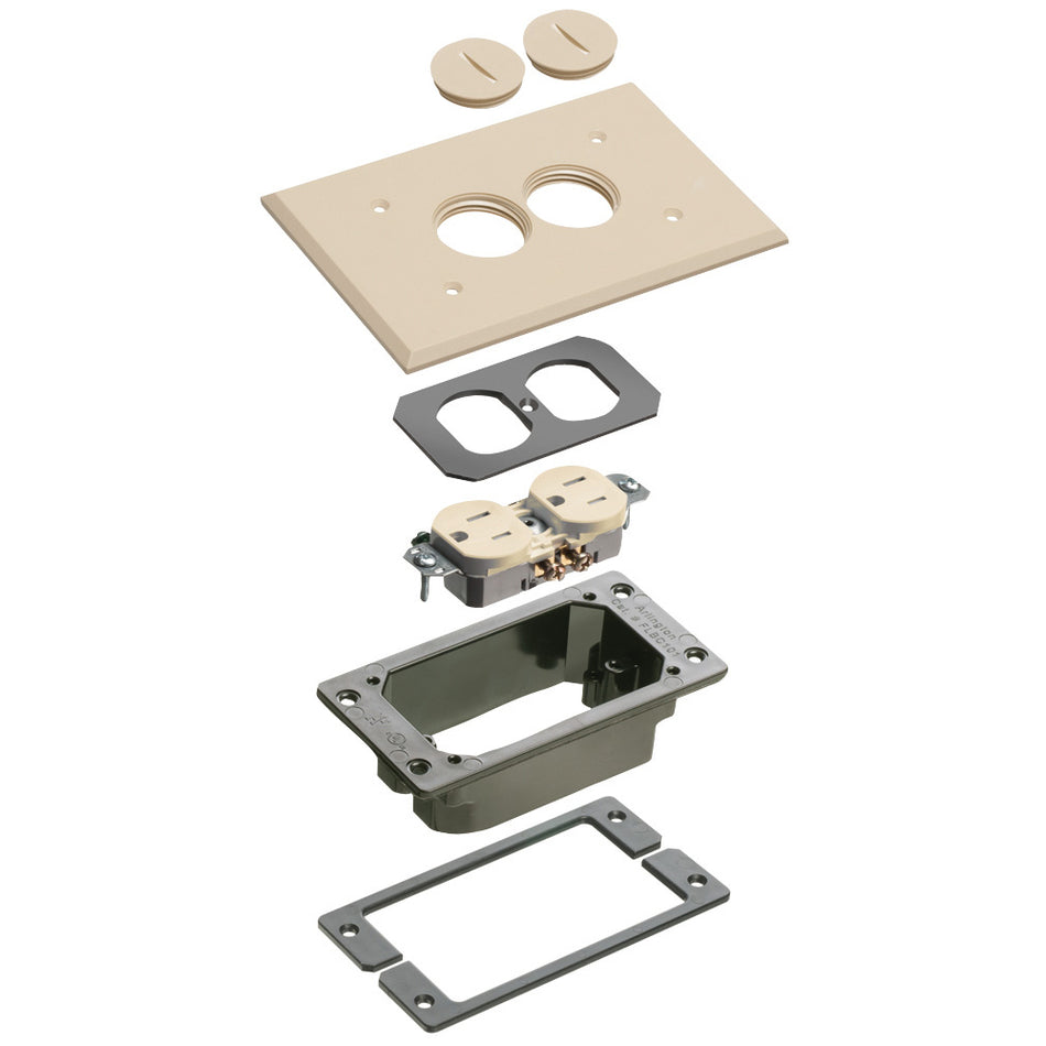 Arlington Almond Trim Kit for Concrete Floor Boxes - Light Almond