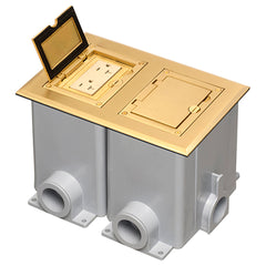 Arlington Brass Two Gang Floor B - Decorator Receptacle Kit