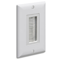 Arlington Brush With Wall Plate - Cable Entry Device, White, Non-Metallic