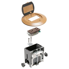 Arlington Caramel Rd Adj Flr Box - Adjustable Non-Metallic Floor Box