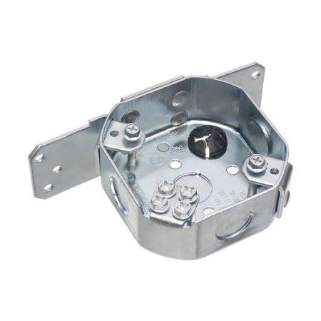 Arlington Ceiling Box 1 1/2 W/Bk - Steel Octagonal, 200lb Fixture Rated
