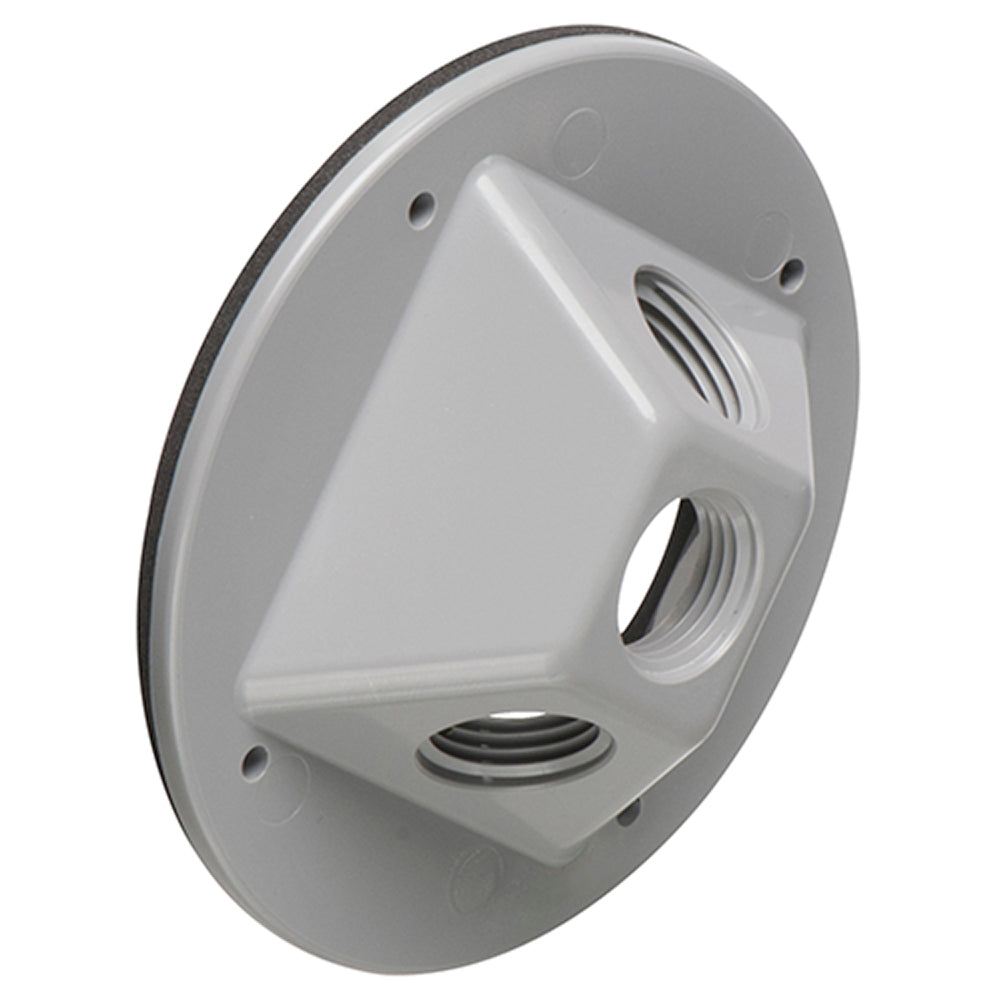 Arlington Gray 3-Hole Canopy W/ Non-Metallic Cover 1/2" Openings