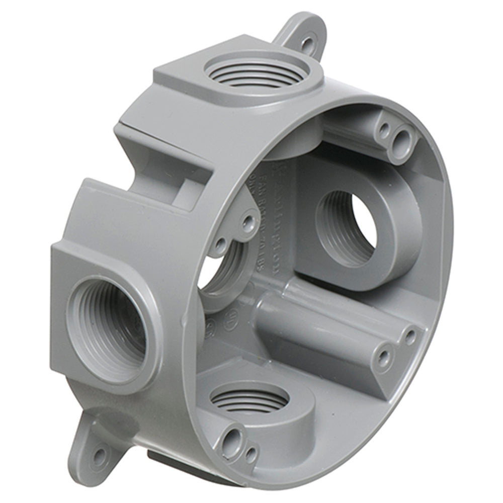 Arlington Gray Weatherproof Box - Non-Metallic, 21.8 cu. in., 3/4" NPT