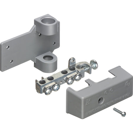 Arlington Grd Bridge W/Pvc Adapt - 4 Termination Points, Zinc, Grey