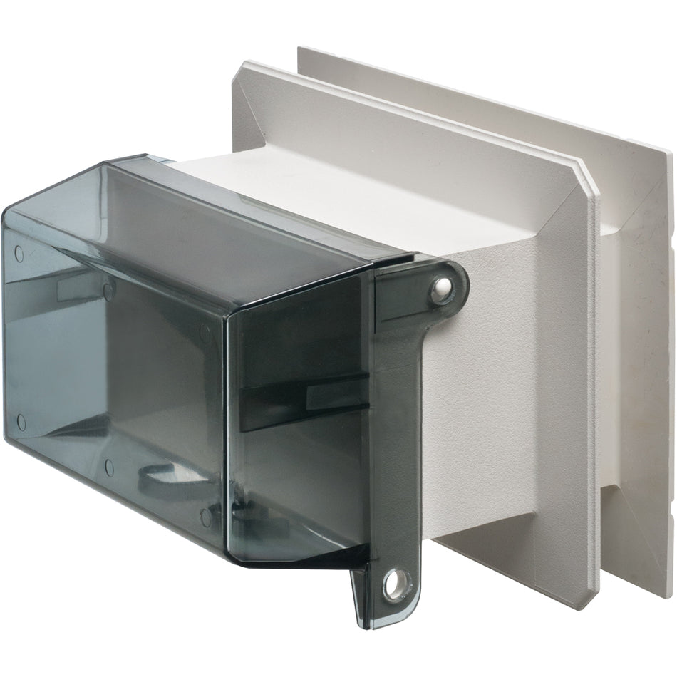 Arlington Horizontal Box-Clear C, Weatherproof Vinyl Siding Outlet