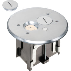 Arlington Nickel Adj Floor Bx-Ro - Adjustable Round Metallic Box