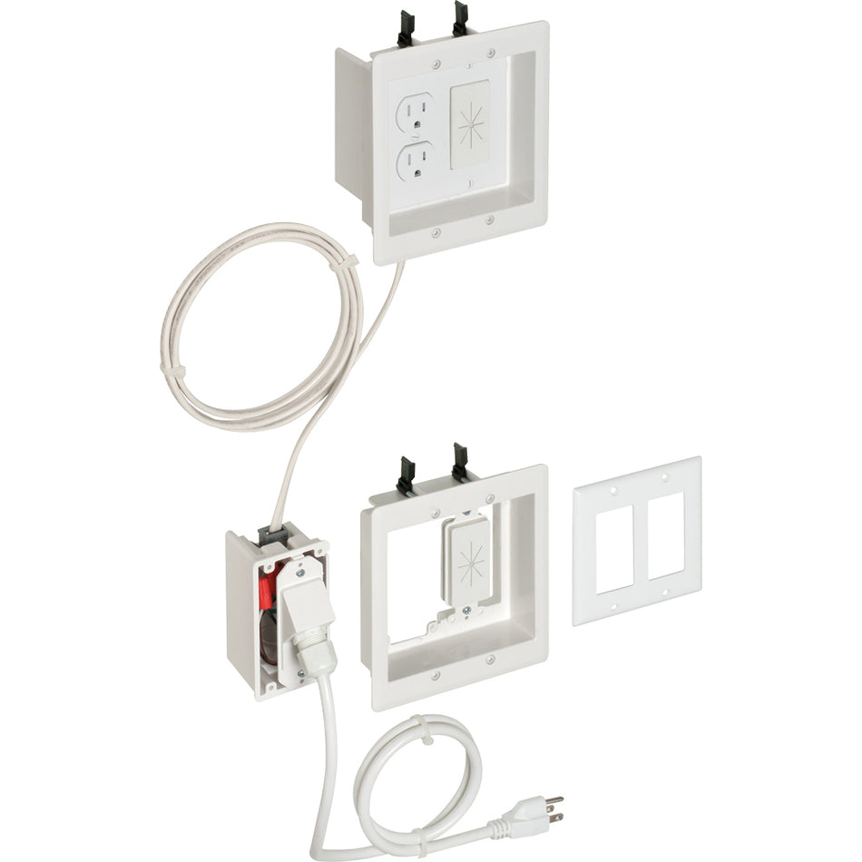 Arlington Prewired TV Bridge Kit 2GNGGC - Non-Metallic, 2 Gang