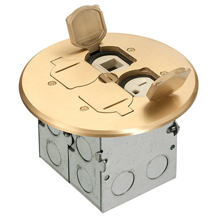 Arlington Rnd Br Flr Box 2G Flip - Low Voltage Floor Kit