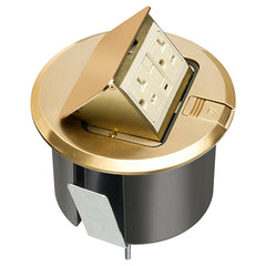 Arlington Rnd Trapdr W/Brass Cvr – Pop Up Countertop Box Kit