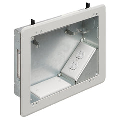 Arlington Steel TV Box with Flan - 8x10, Duplex Receptacle