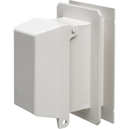 Arlington Vertical Box-White Cov, Weatherproof Outlet for Siding