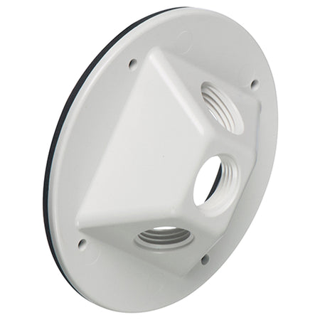 Arlington White 3-Hole Canopy - Non-Metallic Cover W/ Plugs