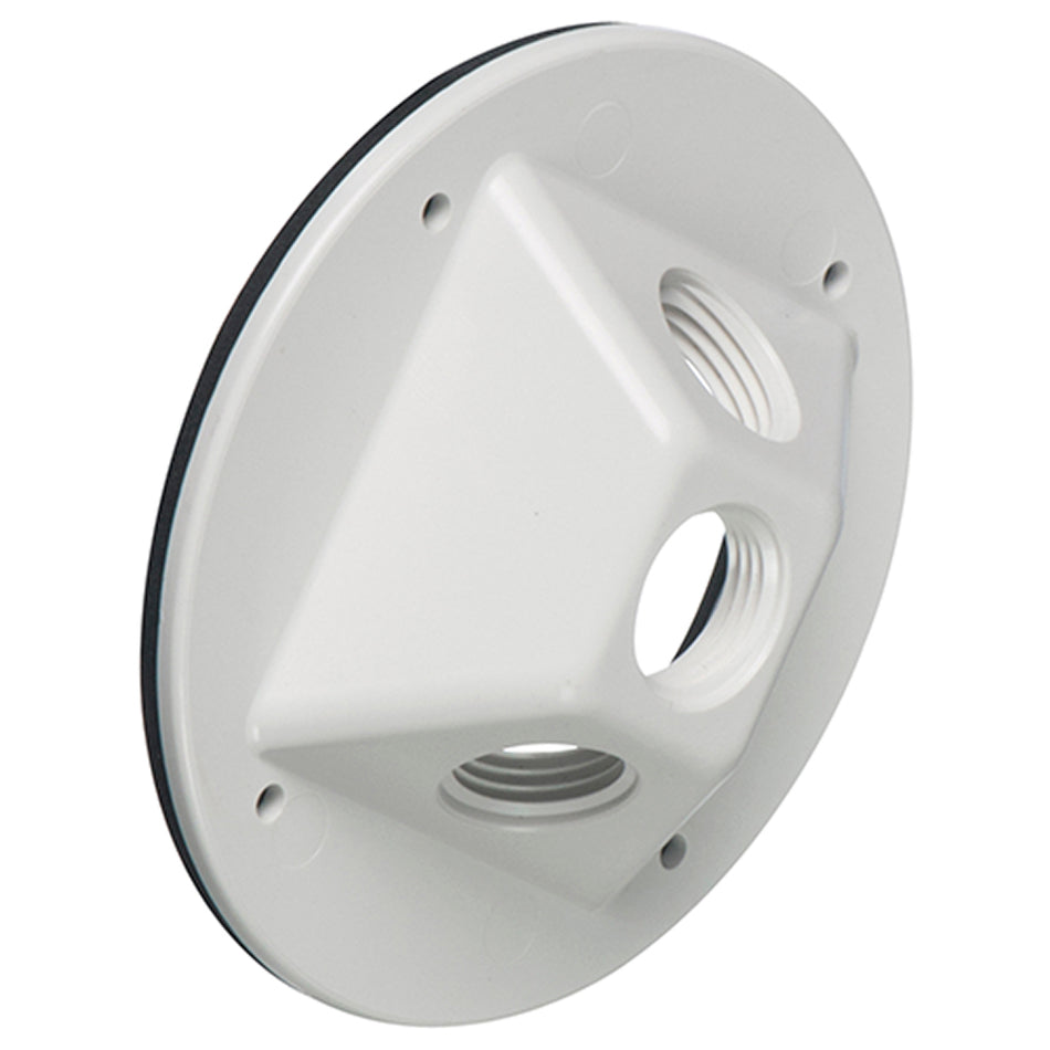 Arlington White 3-Hole Canopy - Non-Metallic Cover W/ Plugs
