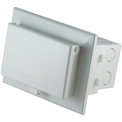 Arlington White Horiz In Box Brick - Weatherproof Recessed Electrical Box