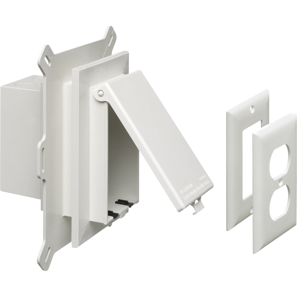Arlington White O/D Recept. Box Swgc - Low Profile Vinyl Siding
