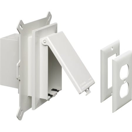 Arlington White O/D Recept. Box Swgc - Low Profile Vinyl Siding