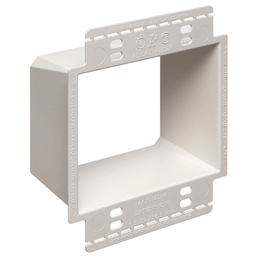 Arlington Xlg 2 Gang Box Extendr - Non-Metallic, Larger Flanges