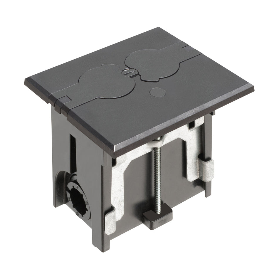 Black Floor Box - Flip | Arlington Non-Metallic Adjustable