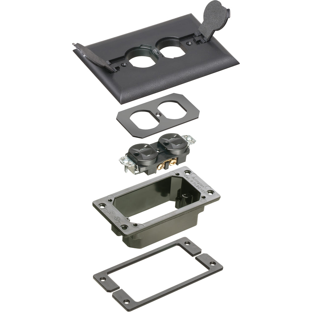 Blk Flip Lid Conc Kit - Arlington Concrete Floor Trim Box