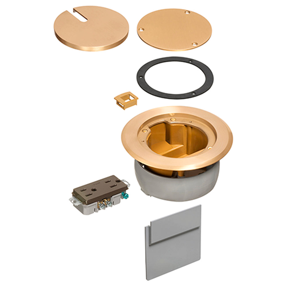 Brass Cover W/ Decor - Arlington In-Box Concrete Kit
