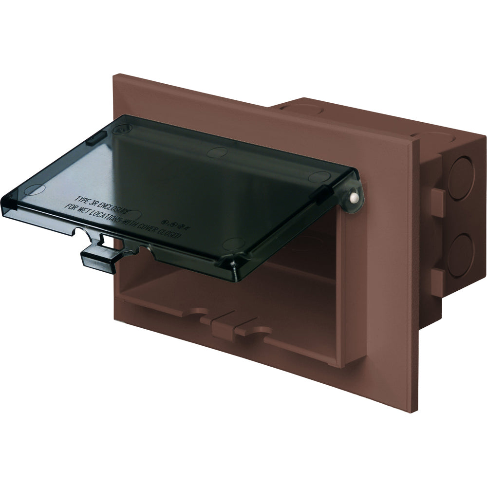 Bronze Horiz In-Box BR by Arlington – Recessed Weatherproof Electrical Box