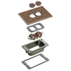 Brown Trim Kit-Concret by Arlington | Non-Metallic Floor Box Trim