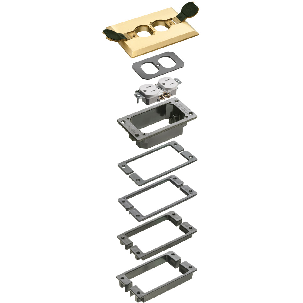 Brs Flip Lid Conc Kit - Arlington Brass Floor Box Trim