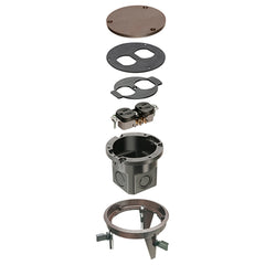 Dropin Floor Box Brown - Arlington Non-Metallic Round Cover Kit