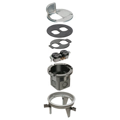 Dropin Floor Box Nickl - Arlington Round Nickel Cover Kit