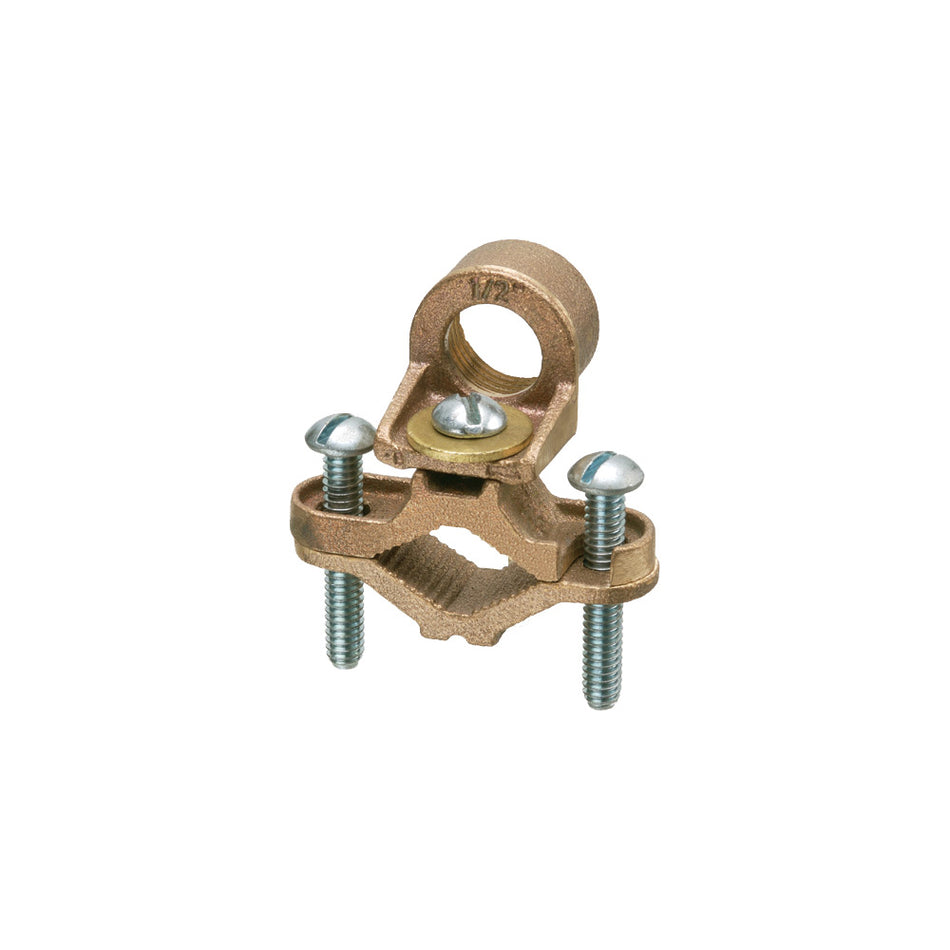 Ground Clamp 1/2" Hub - Arlington Solid Brass Rigid Conduit