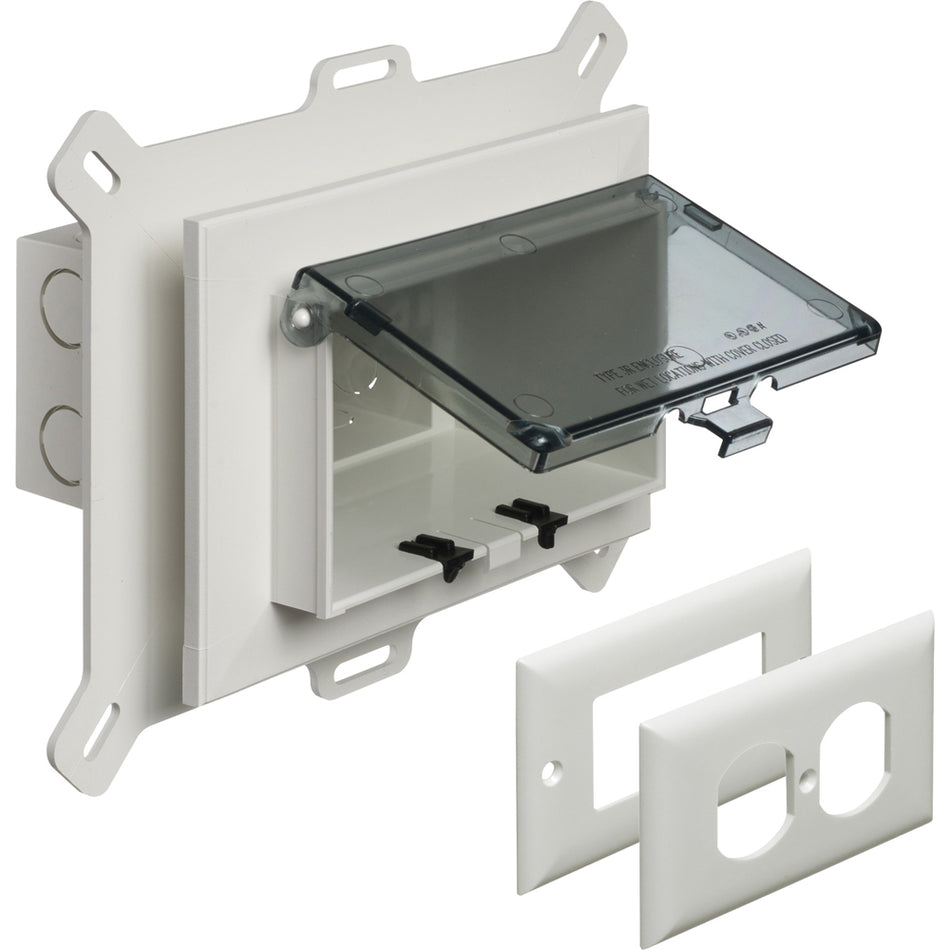 Horiz In Box Clear Steel - Arlington Weatherproof Vinyl Siding Box