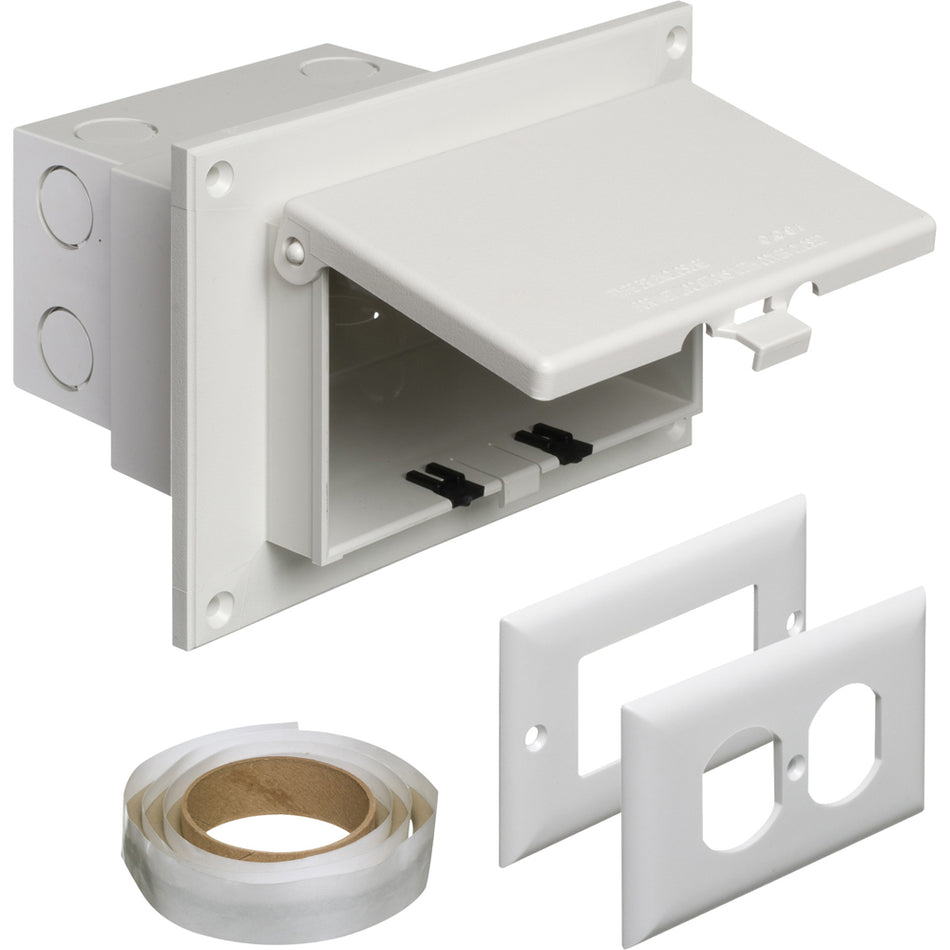 Horiz In Box White - Weatherproof, Low Profile by Arlington