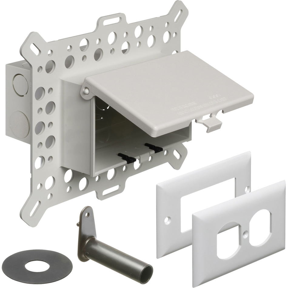 Masonary Box - White by Arlington - Low Profile for Stucco & Siding