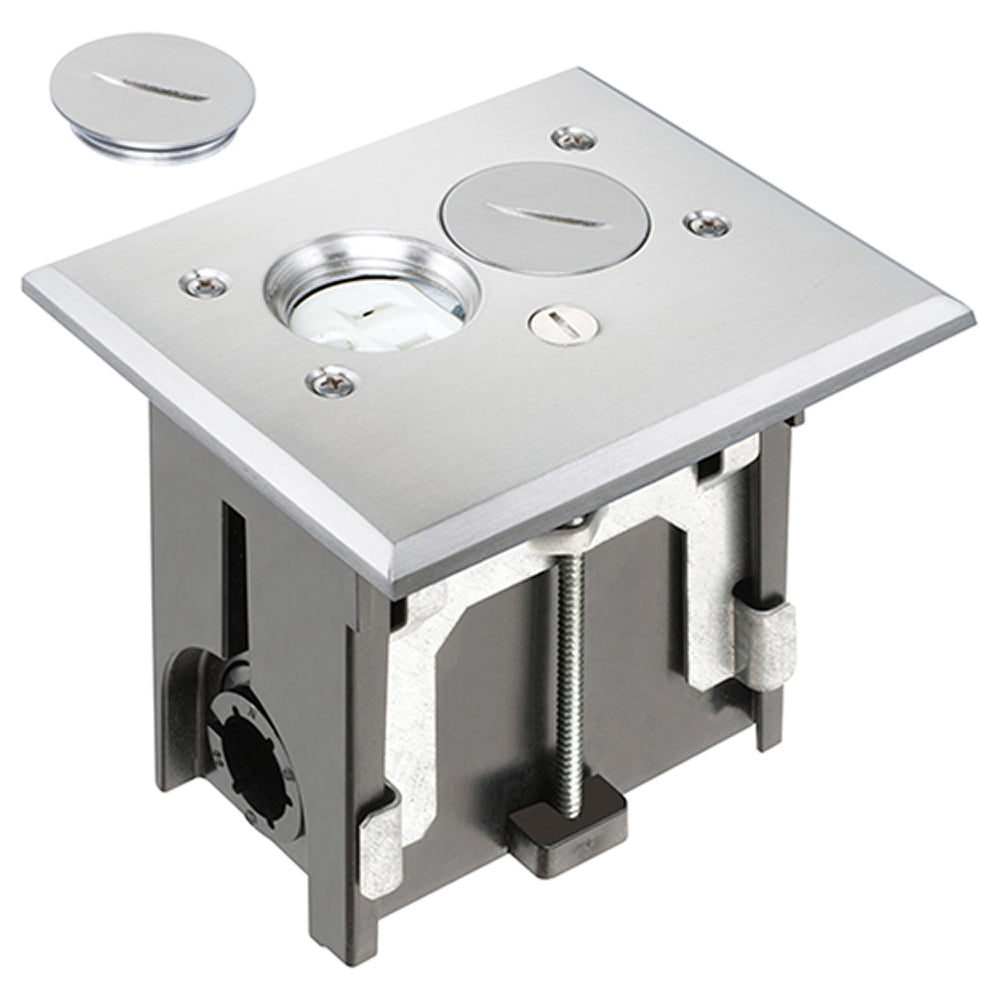 Nickel Adj Floor Bx - Arlington Adjustable Floor Box Kit