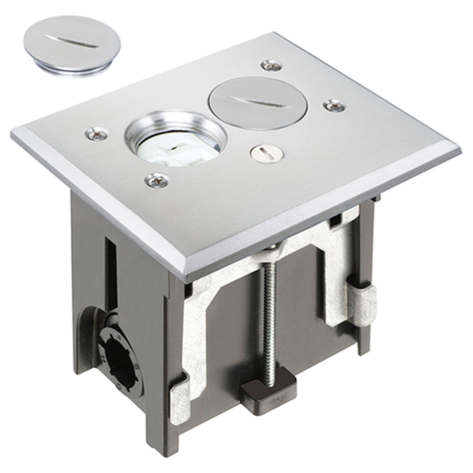 Nickel Adj Floor Bx - Arlington Adjustable Floor Box Kit
