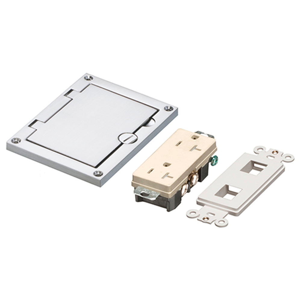 Nickel Con Fl Bx Cover - Arlington Single Gang Flip Lid Kit