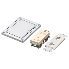Nickel Con Fl Bx Cover - Arlington Single Gang Flip Lid Kit
