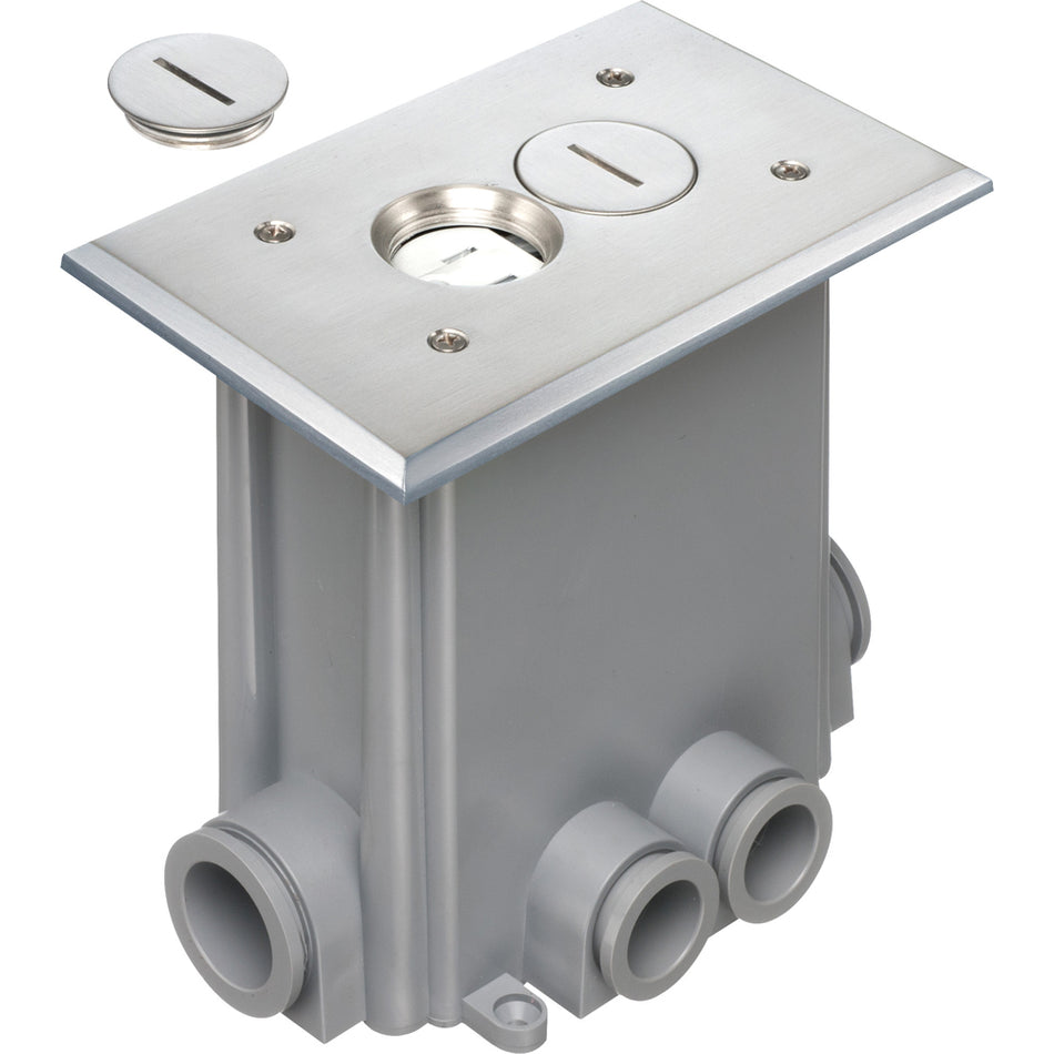 Nickel Concrete Floor Box by Arlington - Versatile & Durable