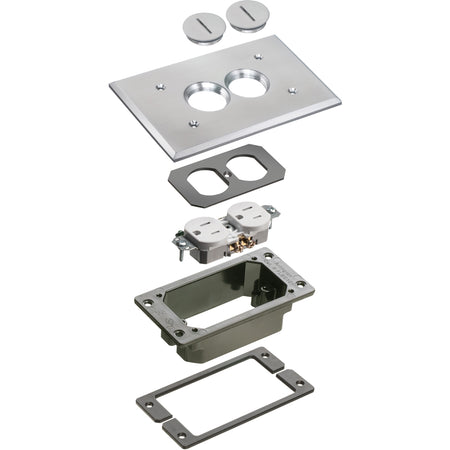 Nickel Trm Kit-Concret for Arlington Concrete Floor Boxes